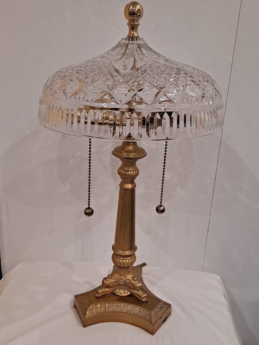Vintage Waterford Crystal 18.5" 1999 Beaumont Collection Table Lamp "Read"